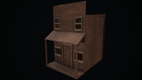 Wild Wist House Game Ready Low Poly 3D Model