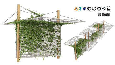 Ivy Climbers on Perforated Panel Shades