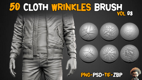 50 Cloth Wrinkles Brush – Vol 08