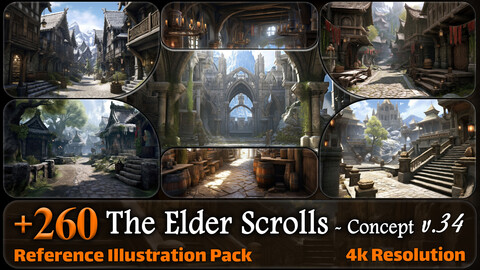 260 The Elder Scrolls Video Game Concept Reference Pack | 4K | v.34