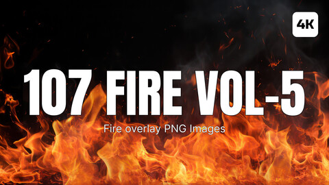 107 Fire Overlay PNG Images VOL-5 | 4K |