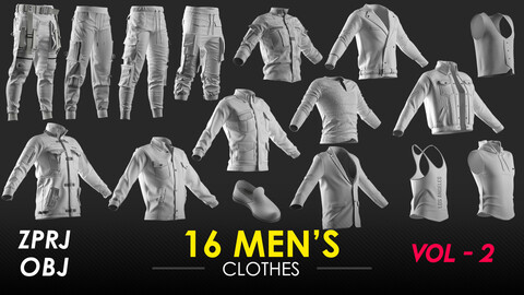16 Men's Clothes Pack - VOL 2 - Marvelous / CLO Project file