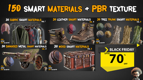 150 Smart Materials + PBR texture |70% OFF THIS WEEK|