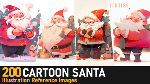 Cartoon Santa | 4K Reference Images