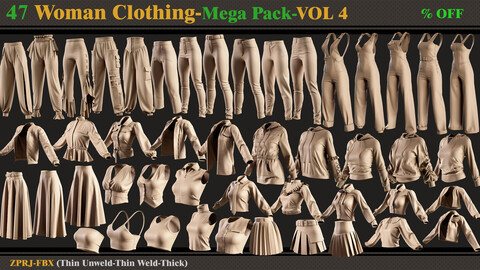47 Woman Clothing- MEGA PACK 4-(zprj-fbx)-OFF