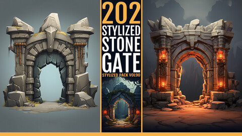202 Stylized Stone Gate VOL90