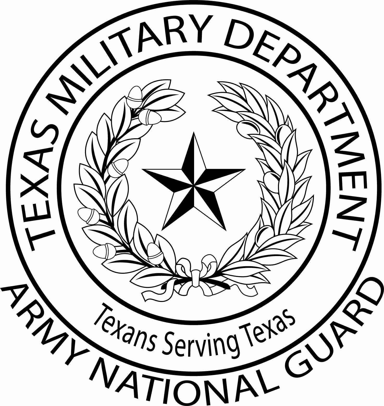 ArtStation - TEXAS ARMY NATIONAL GUARD TX ARNG PATCH VECTOR FILE Black ...