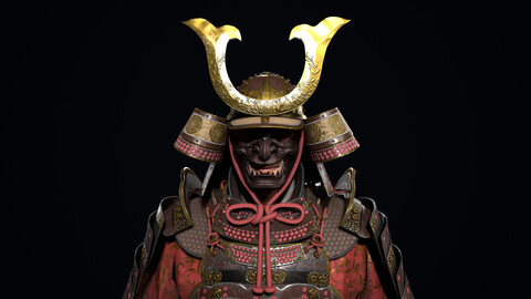 Samurai 3d model - Game Ready