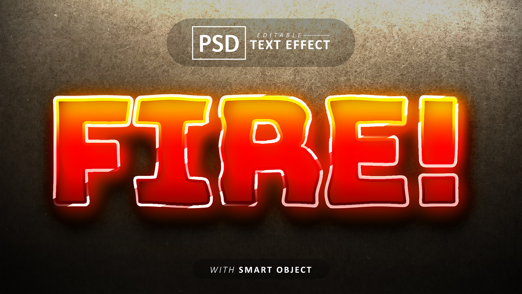 ArtStation - 3D Fire. PSD fully editable text effect. Layer style PSD ...