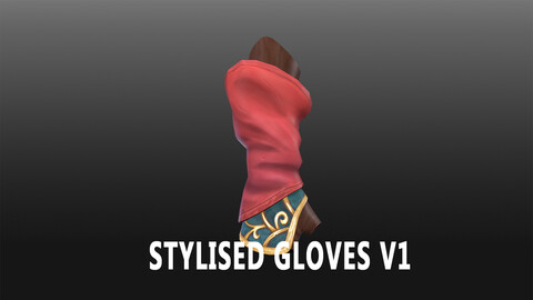 Stylised Gloves l Game Ready I Handpainted