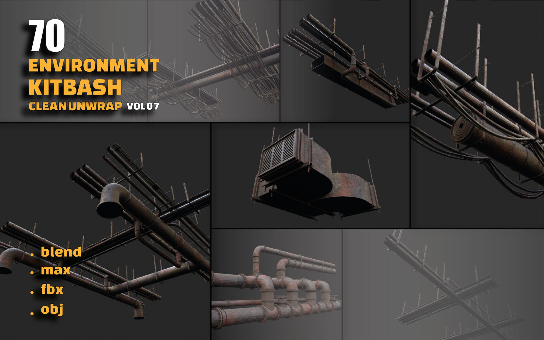 ArtStation - 70+environment Kitbash Vol 07 | Resources