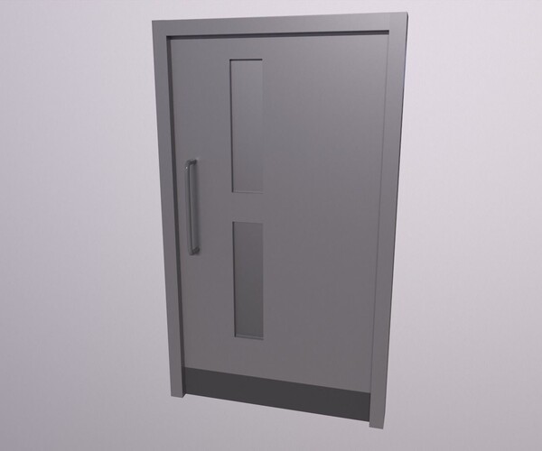 Artstation Door Game Ready Low Poly Pbr 3d Model Game Assets