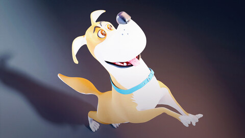 Cartoon Dog Rigged