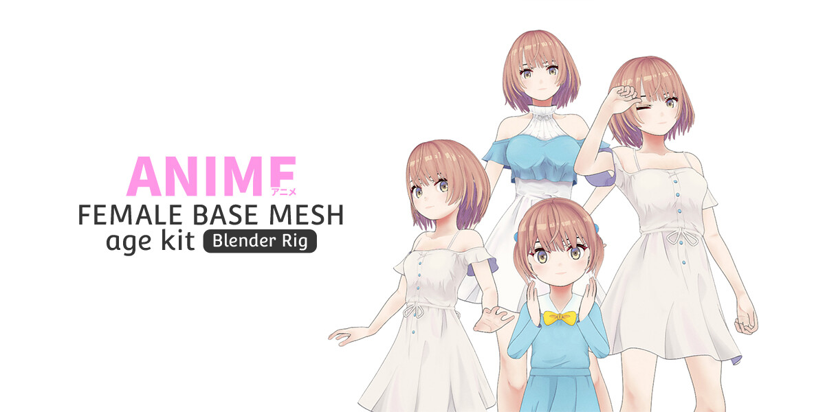ArtStation - Customize Male Base Mesh-Anime Style
