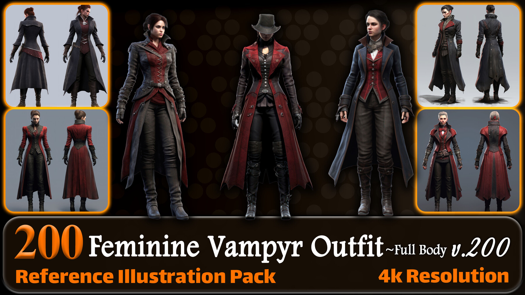 ArtStation - 200 Feminine Vampyr Outfit Reference Pack | 4K | v.200 ...