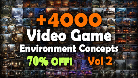 4000 Video Game Concept Reference Pack | MEGA Bundle | 4K | v.2
