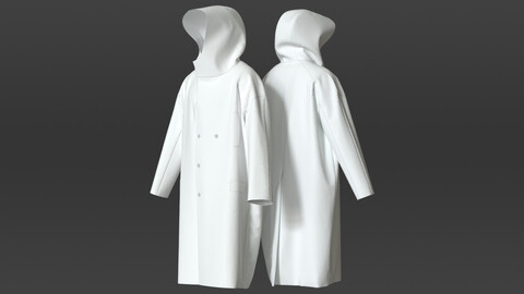 Hood Coat (male) / Marvelous, CLO Project File / Digital Fashion