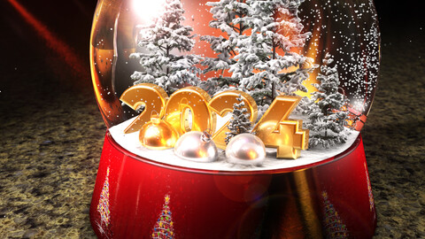 New Year Glass Ball 2024