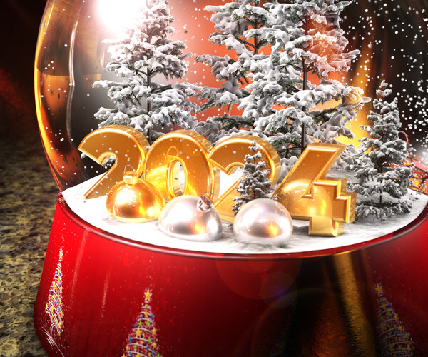 ArtStation New Year Glass Ball 2024 Resources   File 