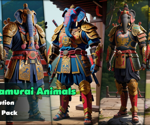 ArtStation - 180 Samurai Animals Reference Pack _ 4k _ V18 | Artworks