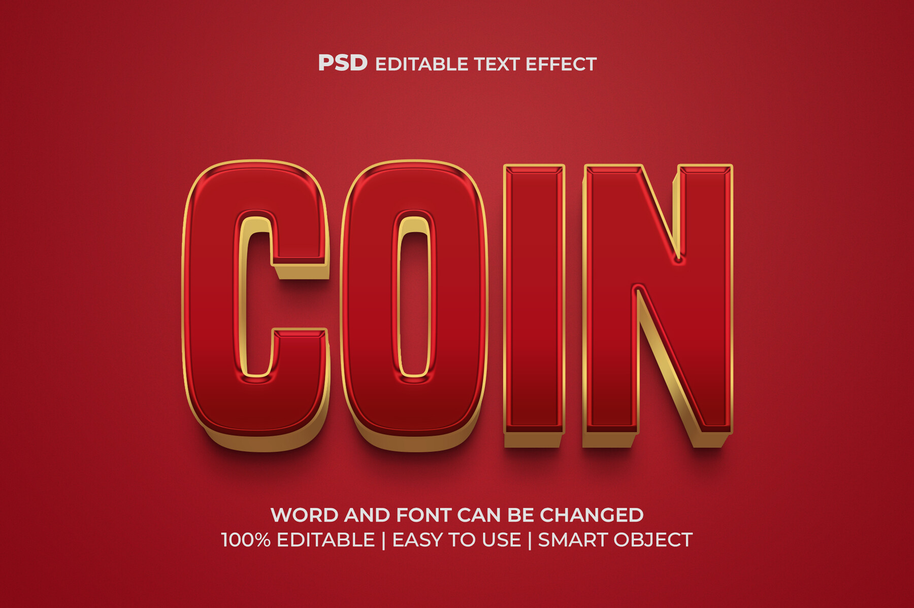 ArtStation - Coin PSD fully editable text effect. Layer style PSD