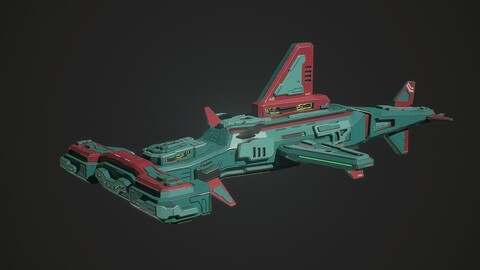 Sci fi hammerhead spaceship