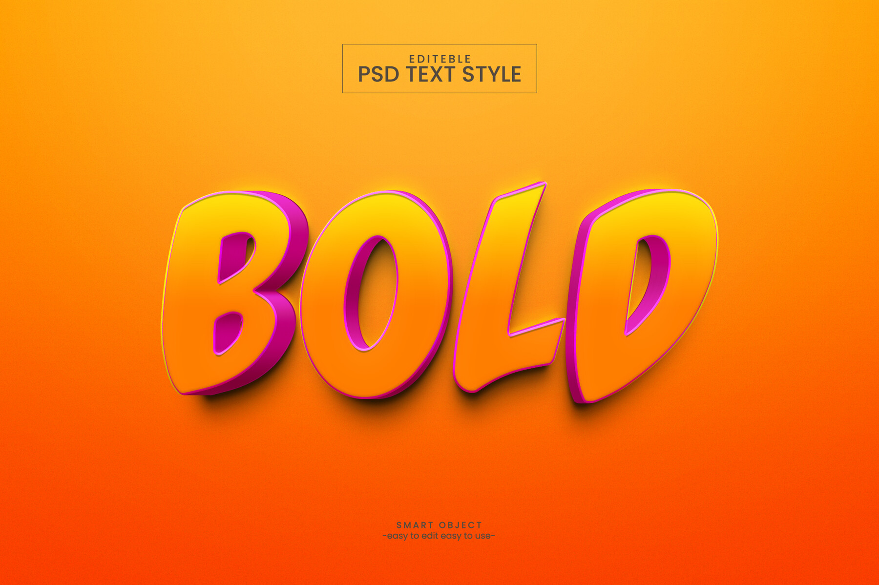 ArtStation - 3D Bold. PSD fully editable text effect. Layer style PSD ...