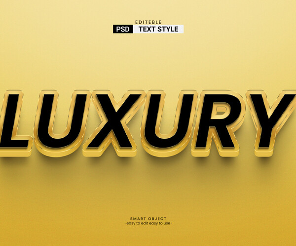 ArtStation - 3D Luxury. PSD fully editable text effect. Layer style PSD ...