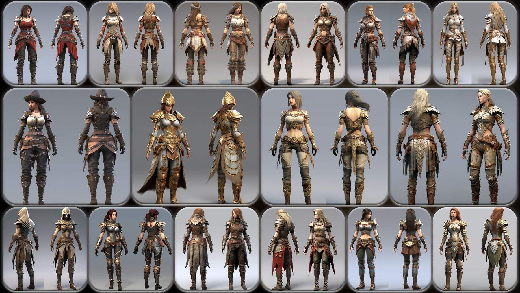 ArtStation - 200 Feminine Warlord Outfit Reference Pack | 4K | v.208 ...