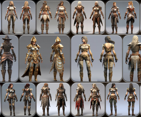 ArtStation - 200 Feminine Warlord Outfit Reference Pack | 4K | v.208 ...