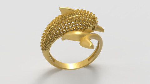 Dolphin Ring 3D-print model file