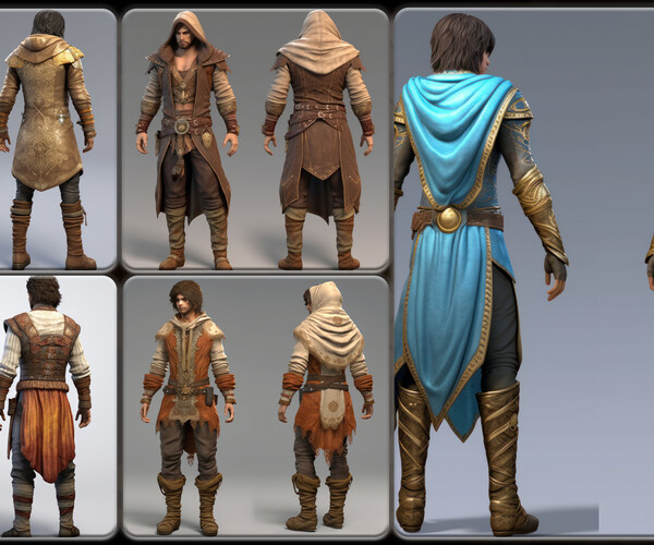 ArtStation - 200 Masculine Diviner Outfit Reference Pack | 4K | v.209 ...