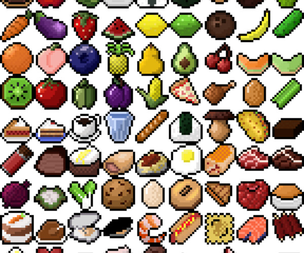 ArtStation - Food Sprite Sheet 1 | Game Assets