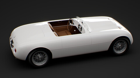 Ac02 Barchetta MM Classic car 3D model (C4d/vray + Blender + Fbx)