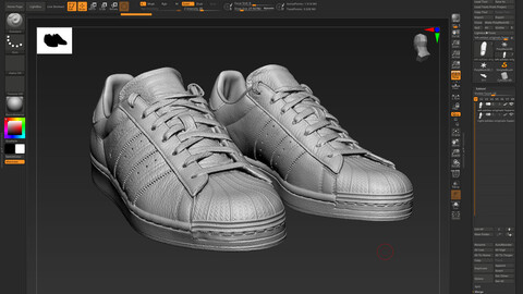 ArtStation 3D PRINT adidas originals Superstar J Highpoly mesh