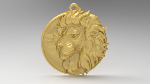 Lion Pendant 3D-print model file