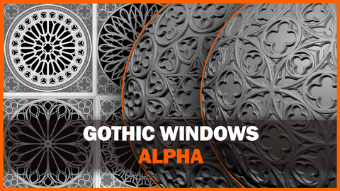 Alpha | Gothic Windows Alpha - Texture sets