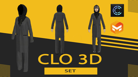 Set,Marvelous Designer or Clo3D (ZPRJ)