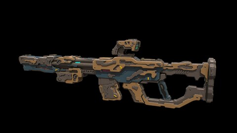 Sci fi sniper rifle weapon