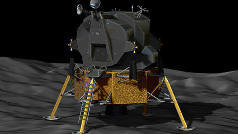 Lunar Module Apollo 11 STL-OBJ files for 3D printers