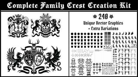 Family Crest / Coat of Arms Design Set