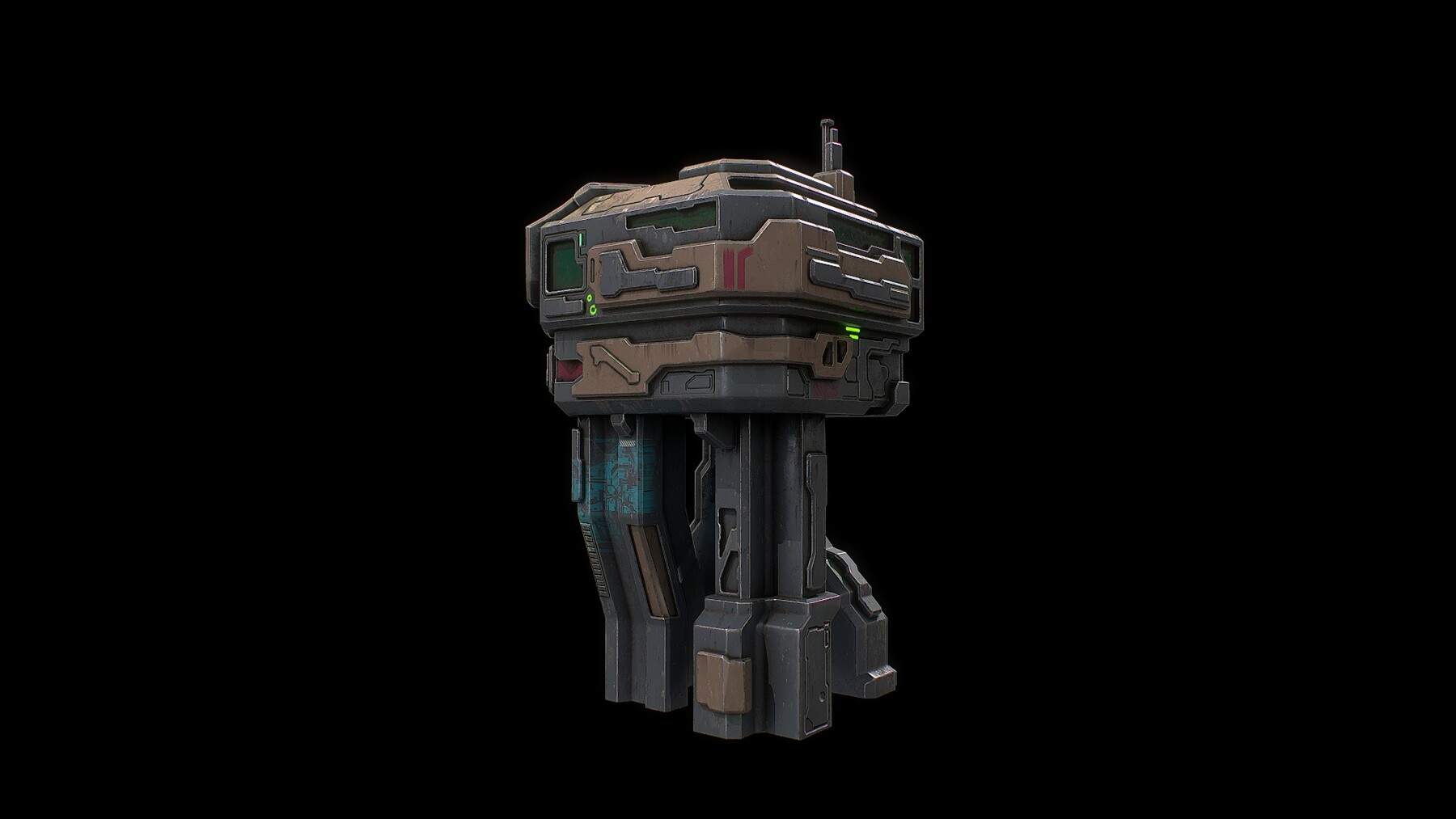 ArtStation - Low poly sci fi stilts building | Game Assets