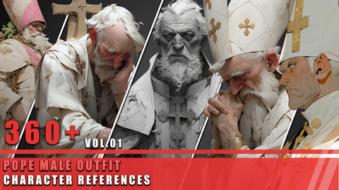 360+ Pope Male Outfit - Character References Vol.01