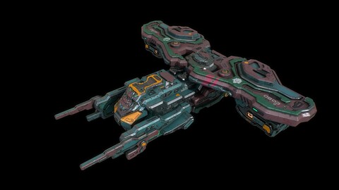 Sci fi mercenary spaceship