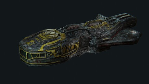 Sci-fi transport spaceship