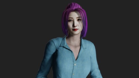 ArtStation - Realistic 3D Model of a Vibrant 70-Year-Old Woman in