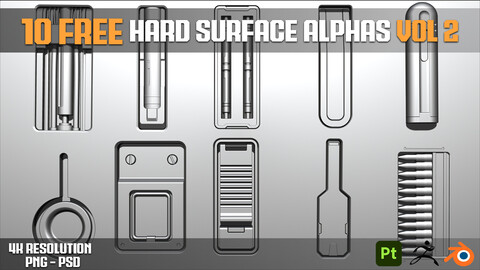 10 FREE RF HardSurface Alphas Vol 2