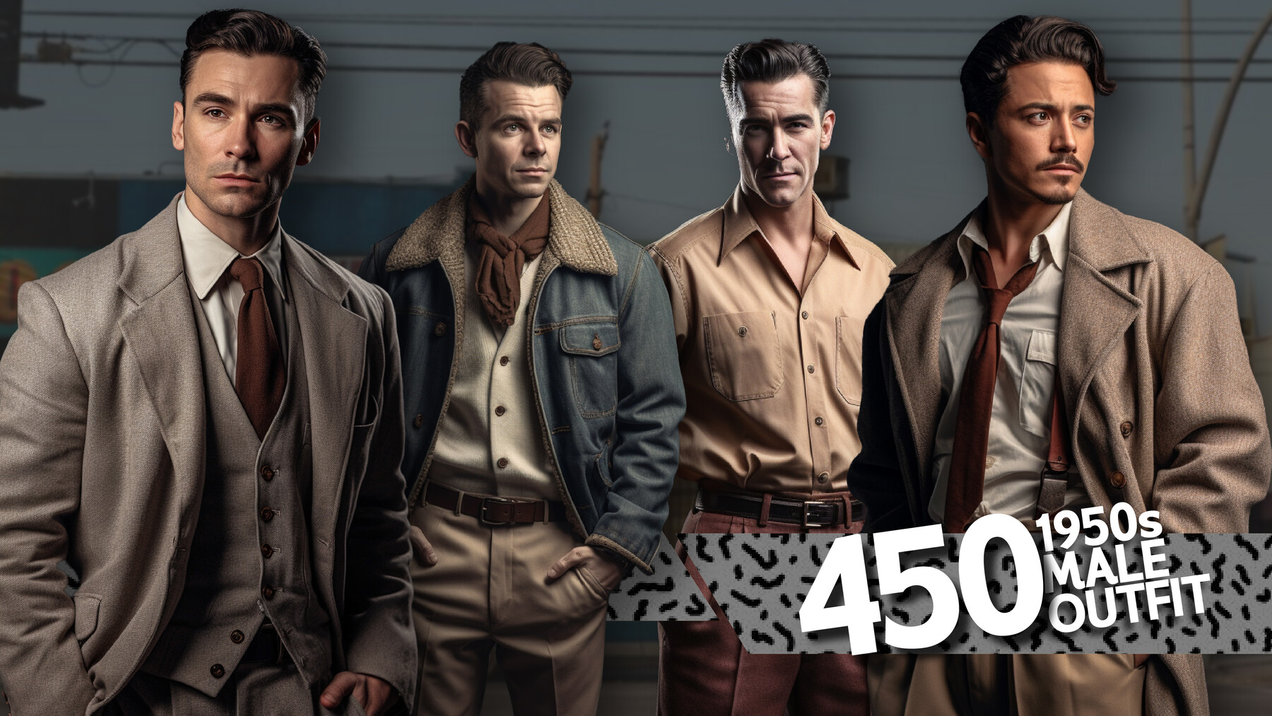 ArtStation - 450 1950s Male Outfit _ VOL 1 _ Character Reference | Artworks