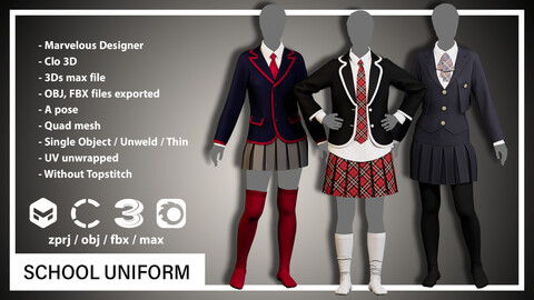 3 SCHOOL UNIFORMS