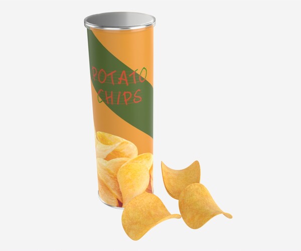 ArtStation - Potato chips with tube packaging | Resources